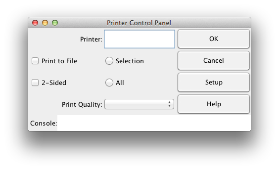 GUI for a Printer Control Panel