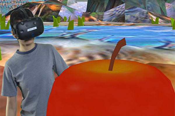 Man in virtual reality