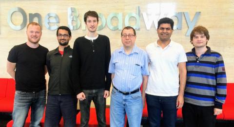 (From left to right): UCSB CS alums Stefan Karpinski, and Viral Shah, with other cofounders of Julia Computing, Jeff Bezanson, Alan Edelman, Deepak Vinchhi and Keno Fischer. 